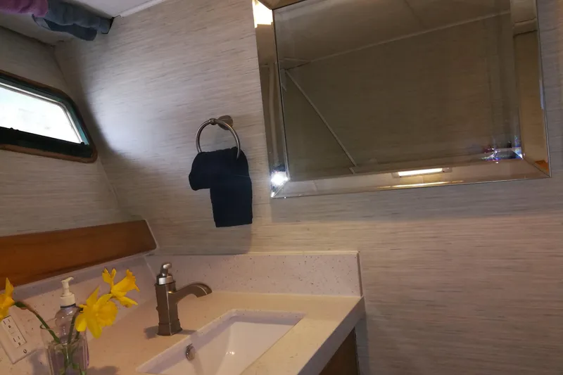 Slide: The Image of Elegant bathroom interior of 1965 Tacoma Boat Works Bill Garden Motor Yacht. - 18
