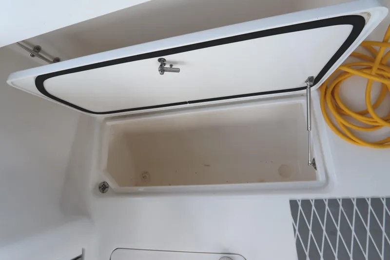 Slide: The Image of 2024 Albemarle 30 Express boat interior with modern helm and seating. - 32