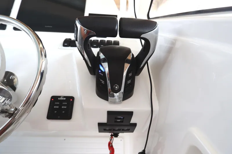 Slide: The Image of Garmin navigation display on 2024 Albemarle 30 Express boat dashboard. - 54