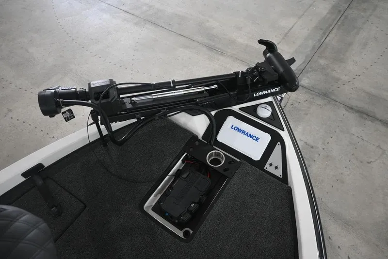 Slide: The Image of 2026 Caymas CX19 PRO boat with Lowrance equipment on deck. - 11