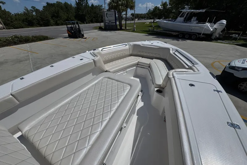 Slide: The Image of 2026 Blazer 2800 Makaira boat interior with luxurious seating and modern design. - 19
