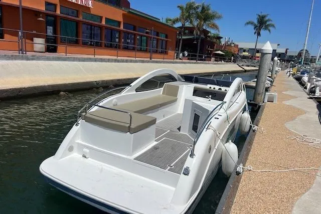 Slide: The Image of 2024 Bracewell 25 boat docked at marina, featuring sleek design and modern amenities. - 21