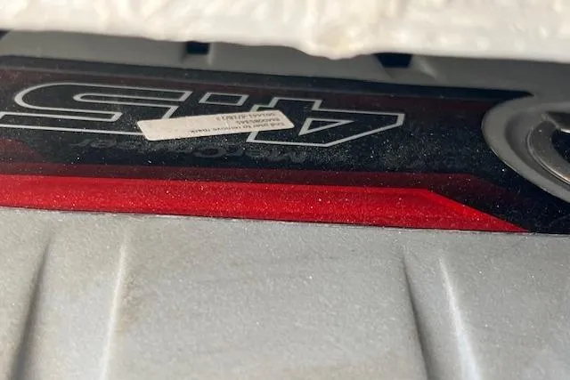 Slide: The Image of Close-up of a 2024 Bracewell 25 engine component with red and silver detailing. - 24