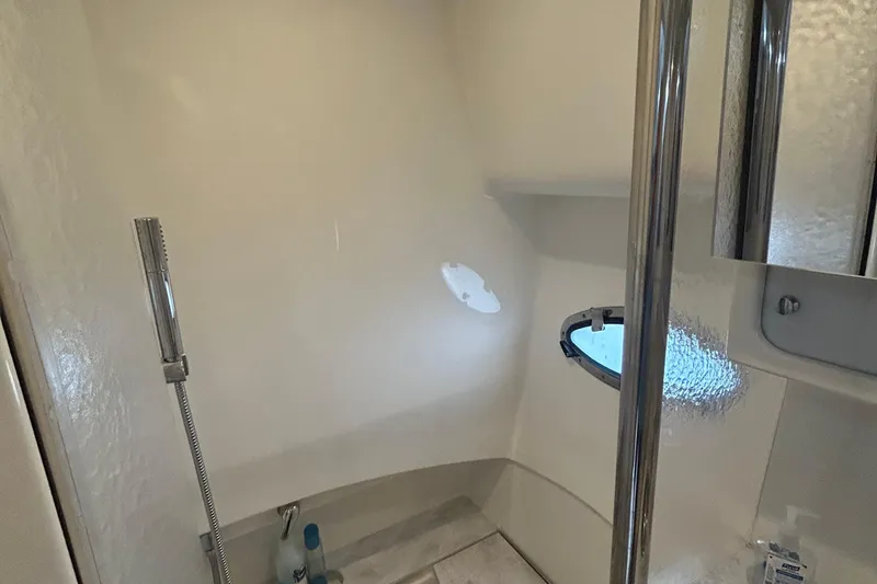 Slide: The Image of Interior shower of 2016 Formula 40 Cruiser yacht with modern fixtures. - 37