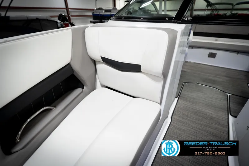 Slide: The Image of Interior seating of 2020 Four Winns H210 boat with modern design and upholstery. - 27
