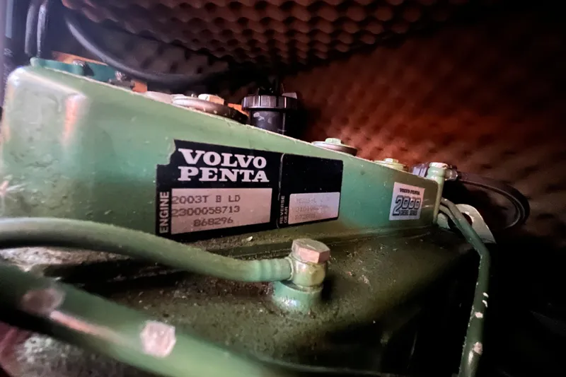 Slide: The Image of Volvo Penta engine in 1994 Beneteau First 35s7 sailboat, model 2003T B LD. - 69