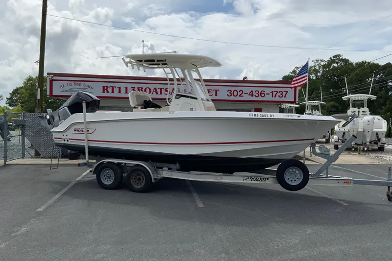 The Image of 2019 Boston Whaler 230 Outrage boat on trailer at RT 113 Boat Sales. - 0