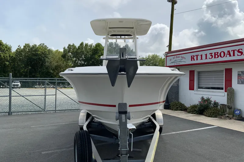 Slide: The Image of 2019 Boston Whaler 230 Outrage boat on trailer at RT113 Boat Sales. - 3