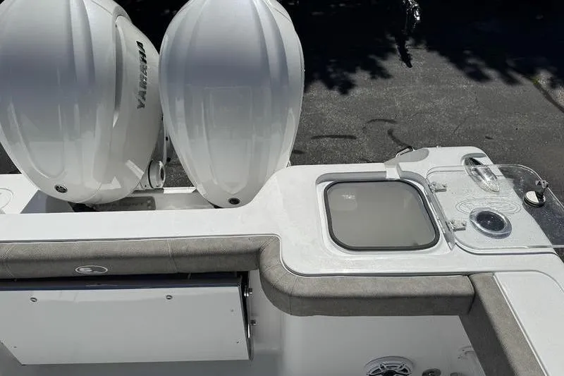 Slide: The Image of 2026 Sea Hunt Gamefish 30 boat with dual engines and forward seating. - 15