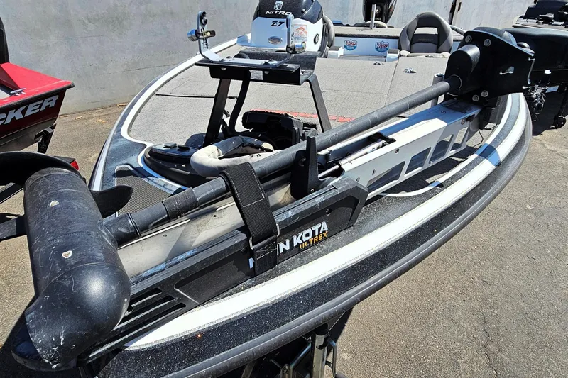 Slide: The Image of 2015 Nitro Z7 boat with Minn Kota Ultrex trolling motor on deck. - 3