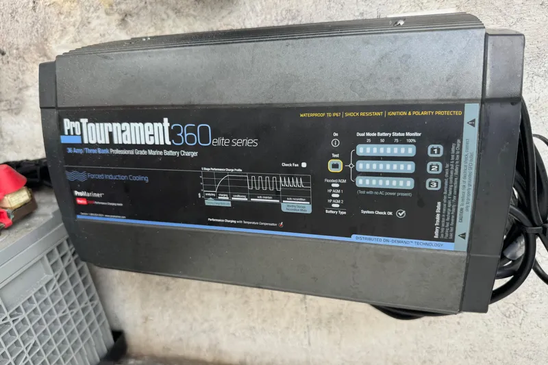Slide: The Image of ProTournament 360 Elite marine battery charger, 36 Amp, waterproof, shock resistant, for Glasstream 280 ZS. - 35