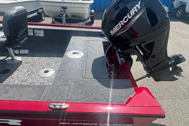 Slide: The Image of Red Tracker SG V16 SC boat with Mercury outboard motor, 2026 model. - 4