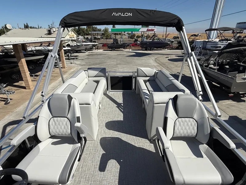 Slide: The Image of Avalon 23' Venture Platinum Quad lounge w/ 115HP Mercury! 2026 - 11