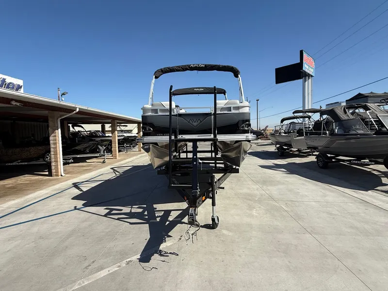 Slide: The Image of Avalon 23' Venture Platinum Quad lounge w/ 115HP Mercury! 2026 - 2