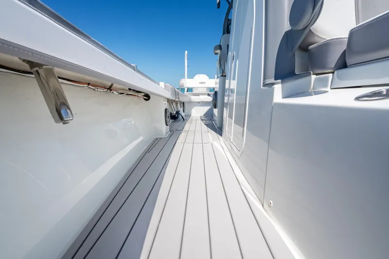 Slide: The Image of 2022 Costa Custom Boats 264 deck view, showcasing sleek design and modern features. - 59
