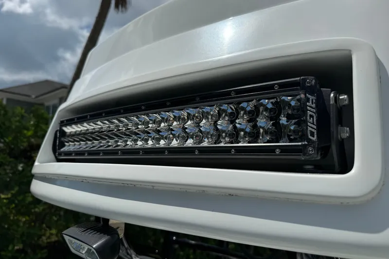 Slide: The Image of 2020 Yellowfin 24 Bay CE boat with Rigid LED light bar detail. - 34