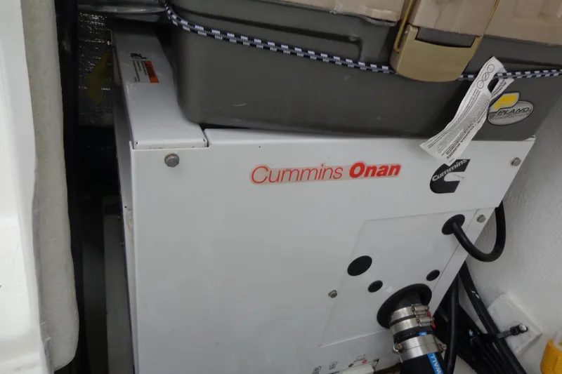Slide: The Image of Cummins Onan generator in 2011 Ranger Tugs R-29 Classic boat, close-up view. - 64