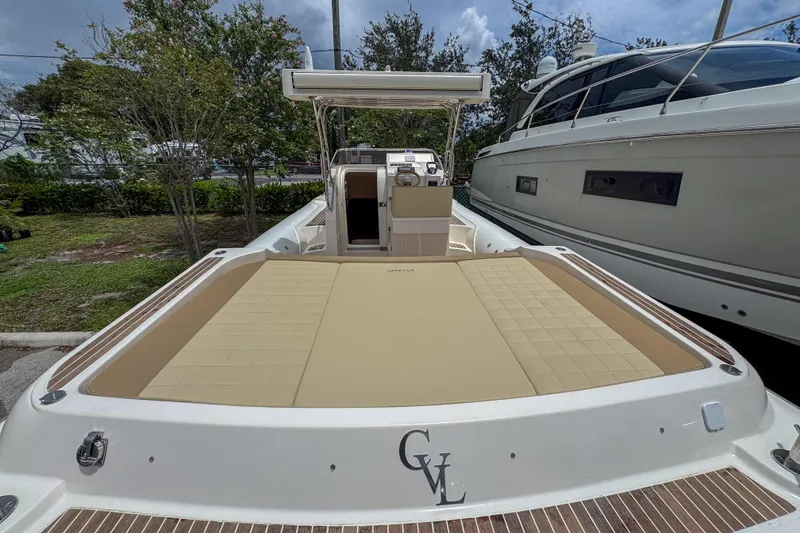 Slide: The Image of 2023 Tender Impertus 36 boat with spacious deck and modern design. - 34