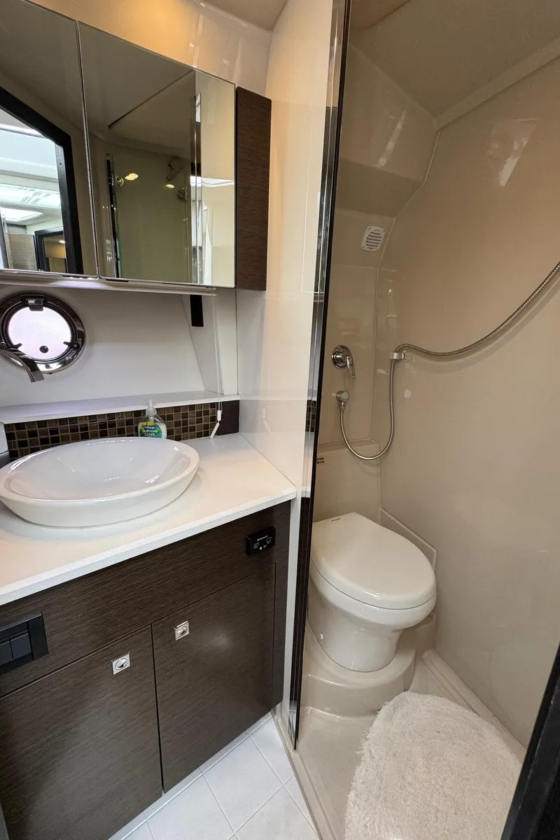 Slide: The Image of 2017 Cruisers Yachts 45 Cantius bathroom with modern fixtures and elegant design. - 34