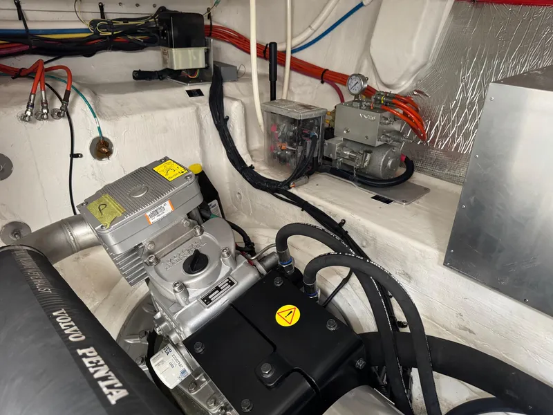 Slide: The Image of Engine room of 2017 Cruisers Yachts 45 Cantius with Volvo Penta components. - 43