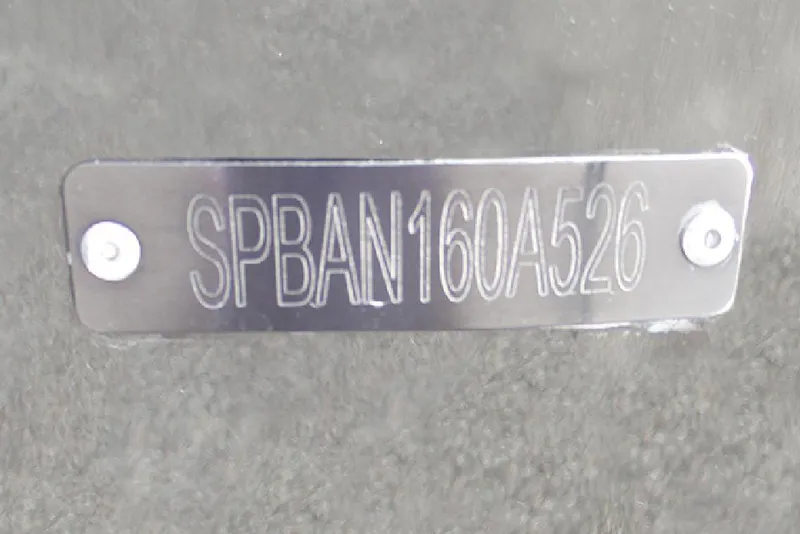 Slide: The Image of 2026 Sea Pro 210 Bay boat identification plate with serial number SPBAN160A526. - 30