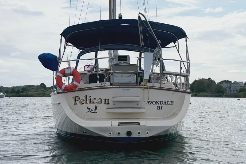 Slide: The Image of 2008 Island Packet 370 sailboat named Pelican, docked in Avondale, RI. - 2