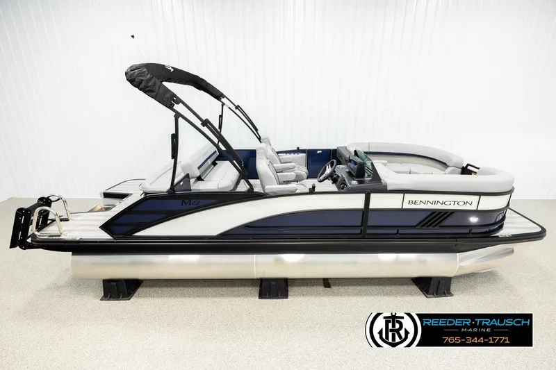 The Image of 2026 Bennington 22 MSBSE pontoon boat with sleek design and modern features. - 1