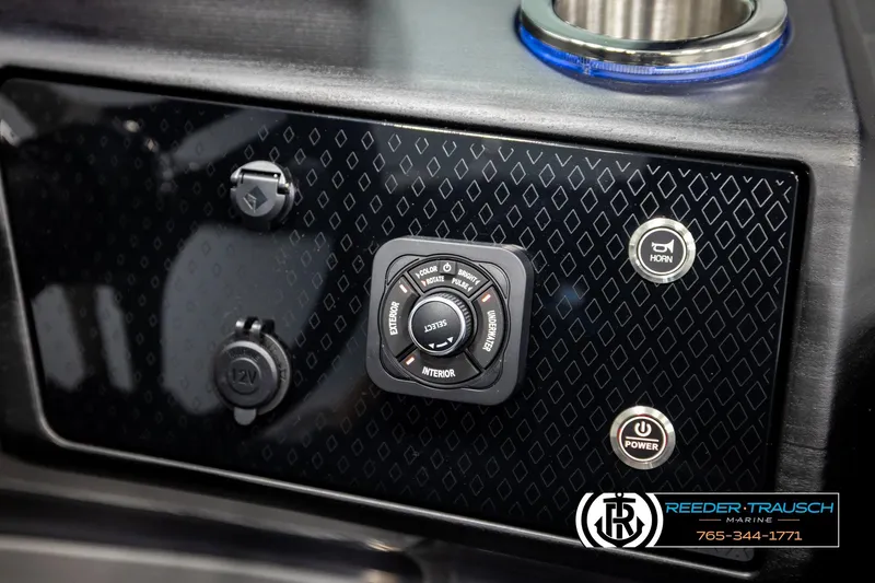Slide: The Image of Control panel of 2026 Bennington 22 MSBSE boat with horn and power buttons. - 40