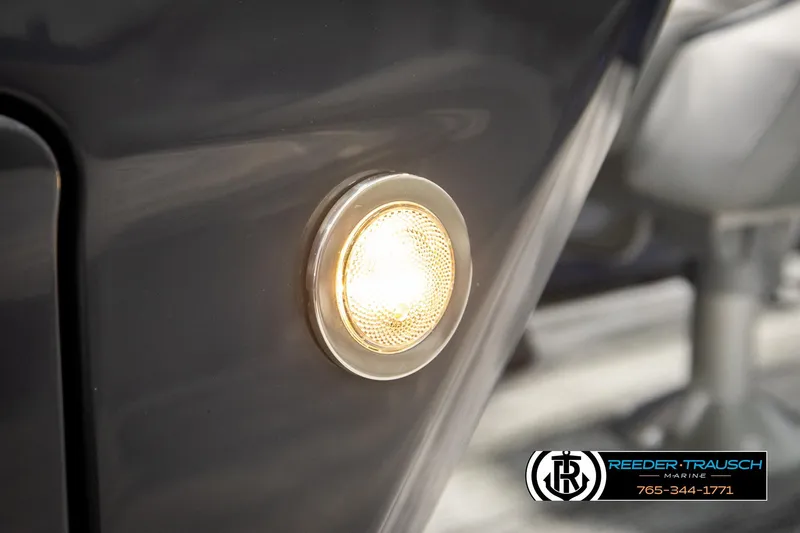 Slide: The Image of Close-up of a 2026 Bennington 22 MSBSE boat light, showcasing sleek design. - 49