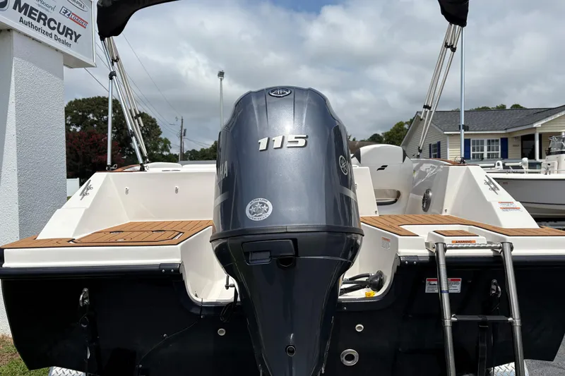 Slide: The Image of 2021 Starcraft SVX 171 OB boat with Yamaha 115 engine at Mercury dealer. - 3