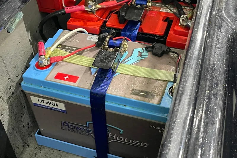 Slide: The Image of Lithium iron phosphate battery in 2021 Phoenix 21 PHX boat. - 8