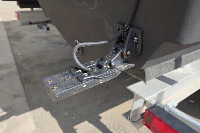 Slide: The Image of Close-up of a 2020 Twin Vee 240 DC GF boat's transom with mounted hardware. - 17