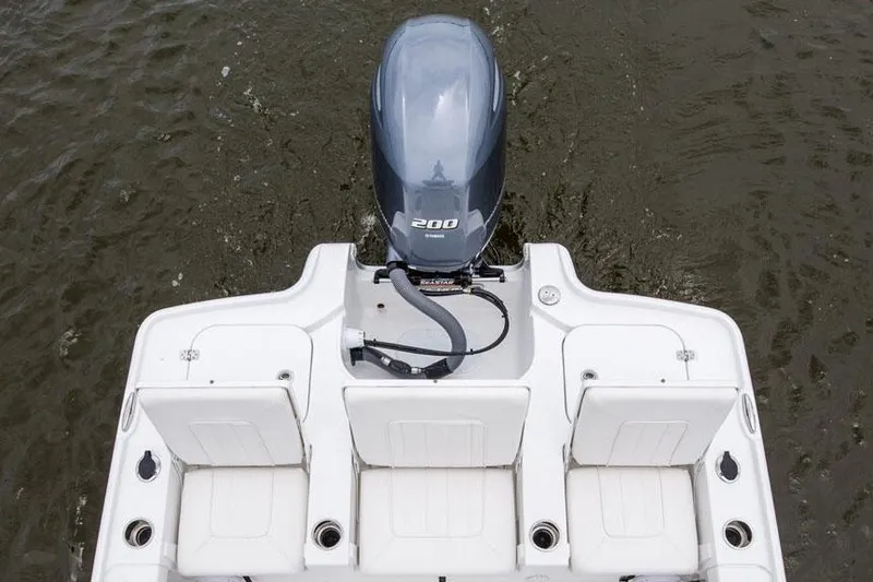 Slide: The Image of 2026 Sea Hunt BX 22 BR boat interior with seating and storage compartments. - 4