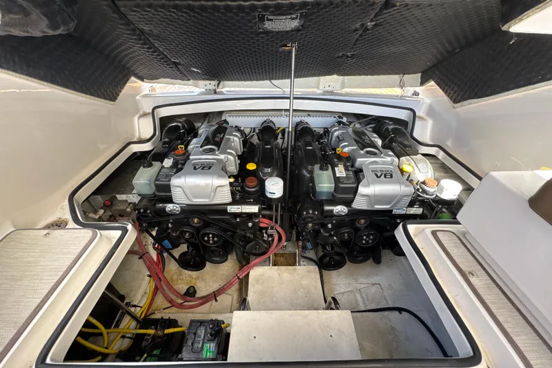 Slide: The Image of Engine compartment of 2017 Chaparral 337 SSX with dual V8 engines. - 30