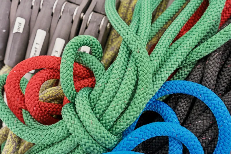 Slide: The Image of Colorful braided ropes on a Bali 4.2, 2023 model, showcasing vibrant marine equipment. - 39