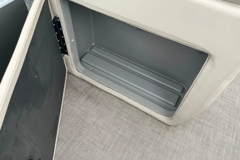 Slide: The Image of Storage compartment in 2022 Sun Tracker Party Barge 20 DLX pontoon boat. - 8