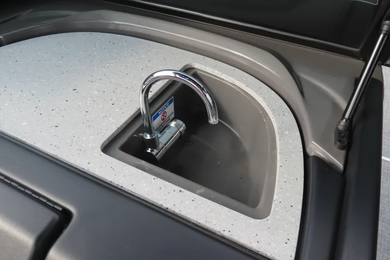Slide: The Image of Sink with chrome faucet in 2024 Trifecta 25Sport RF9 DC 3.0 Plus boat. - 15