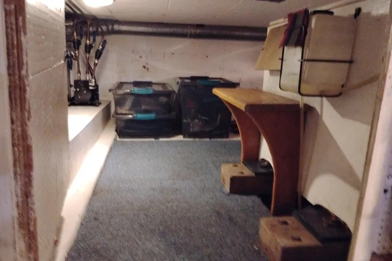 Slide: The Image of Interior of 1978 Puget 38 Europa Trawler with storage and equipment. - 69