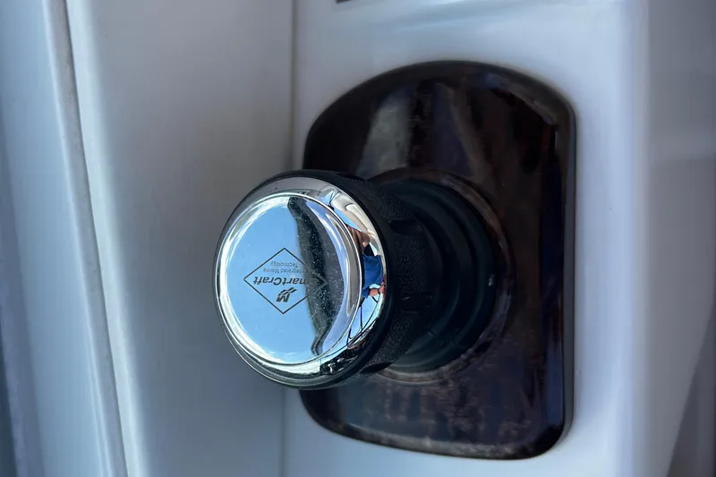 Slide: The Image of Close-up of a Sea Ray Sundancer 330 boat control knob, 2010 model. - 11