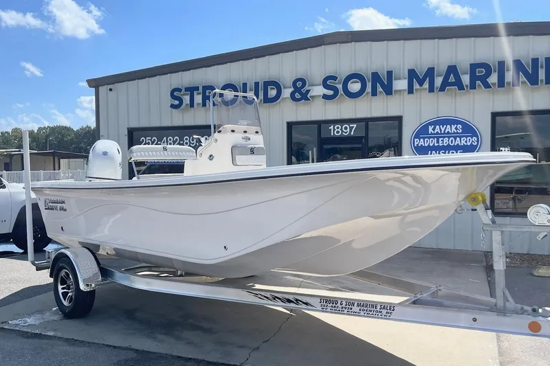 Slide: The Image of 2026 Carolina Skiff 19 LS boat on trailer at Stroud & Son Marine. - 7
