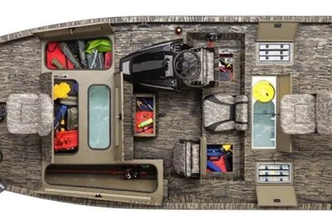 Slide: The Image of 2026 Lowe Stinger 175C boat side view with model name displayed. - 3