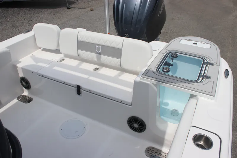 Slide: The Image of 2026 Sea Fox 248 Commander boat interior with seating and livewell. - 14