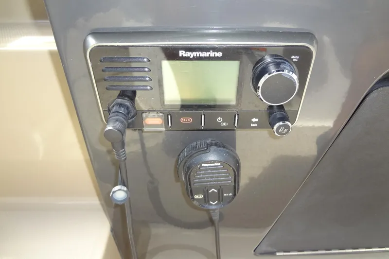 Slide: The Image of Raymarine control panel on 2017 Sea Ray Sundancer 280 boat dashboard. - 24