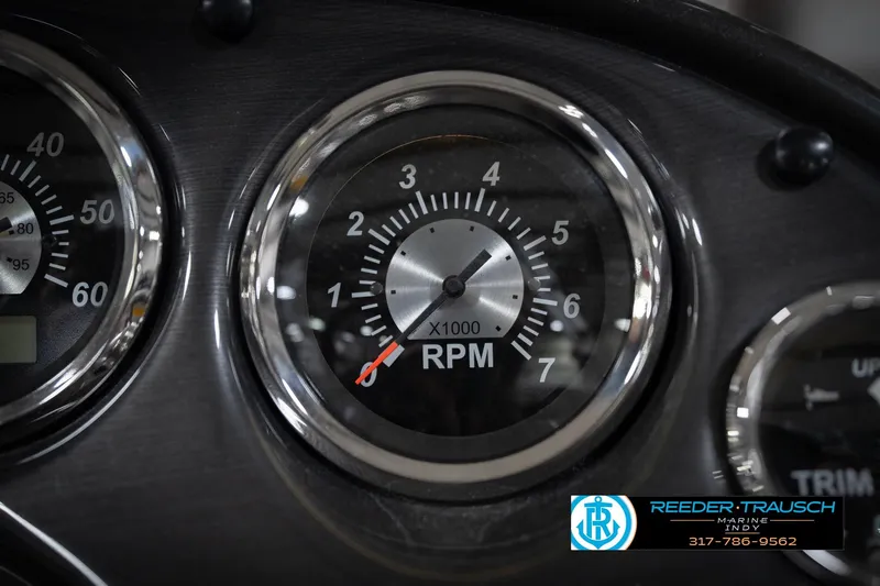 Slide: The Image of Close-up of a 2022 Flowers SD224 RPM gauge on a dashboard. - 37