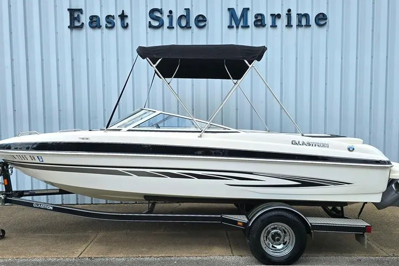 Slide: The Image of 2008 Glastron GT205 BR boat on trailer at East Side Marine. - 17