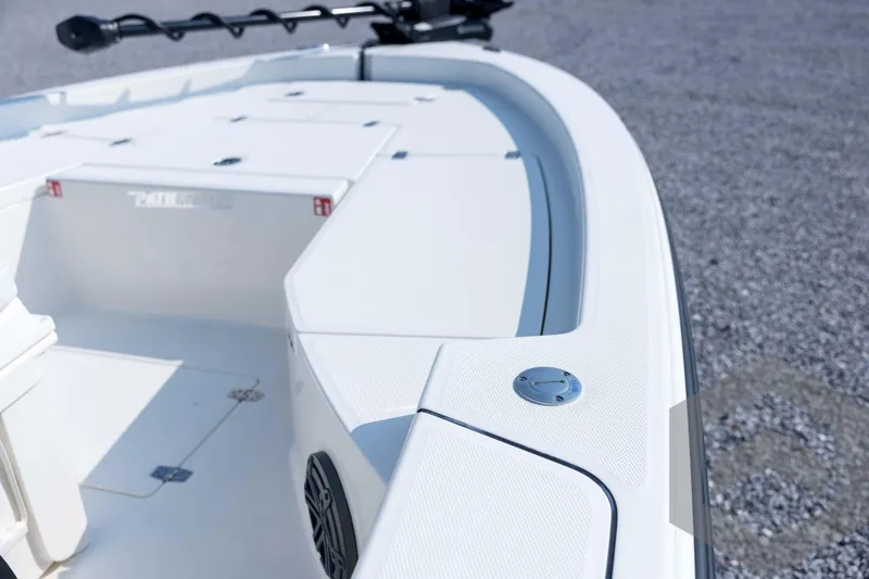 Slide: The Image of 2026 Pathfinder 2200 TRS boat deck, featuring sleek design and modern fittings. - 52