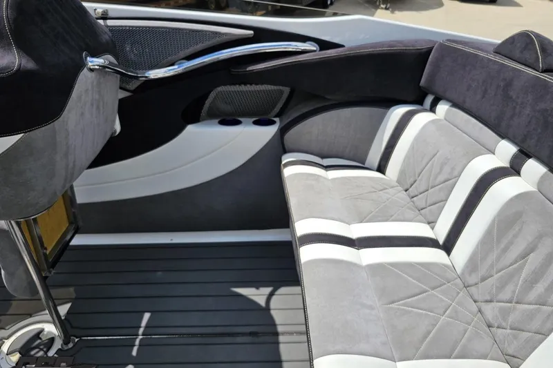 Slide: The Image of Interior of 2008 Nordic Powerboats 35 Flame MCOB with sleek seating and modern design. - 61