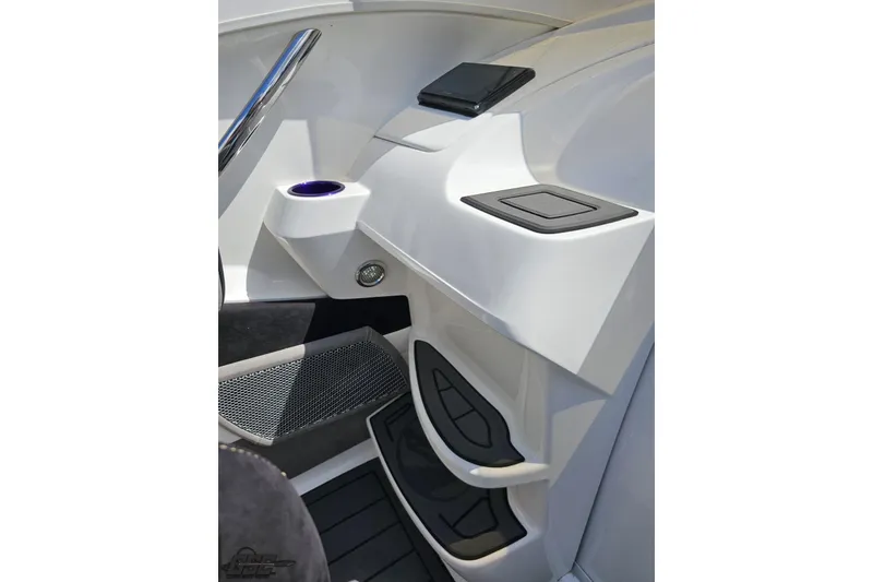 Slide: The Image of 2008 Nordic Powerboats 35 Flame MCOB interior dashboard with sleek design and modern controls. - 71