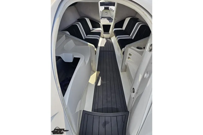 Slide: The Image of 2008 Nordic Powerboats 35 Flame MCOB interior with sleek seating and modern design. - 82