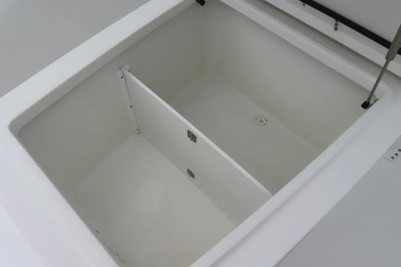 Slide: The Image of 2024 Sea Hunt Gamefish 30 Coffin Box, open and empty, showcasing interior space. - 15